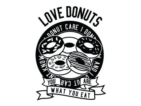 Love donuts tshirt design