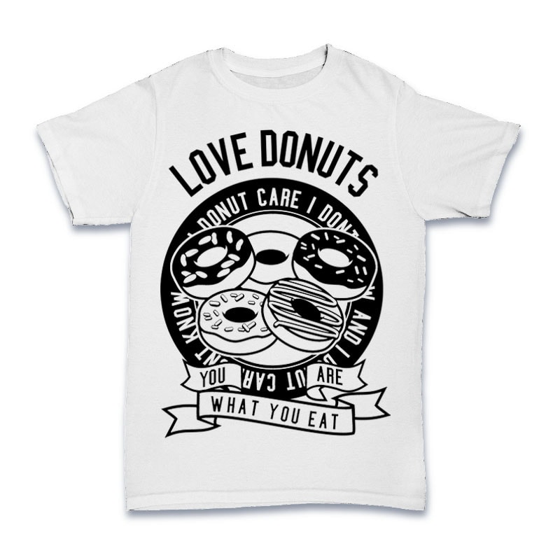 Love Donuts Tshirt Design tshirt design for merch by amazon