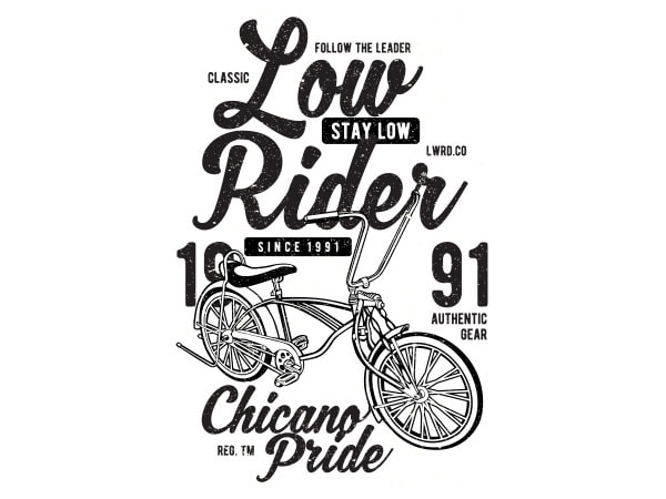 Low rider graphic t-shirt design