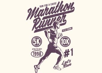 Marathon Runner Graphic t-shirt design