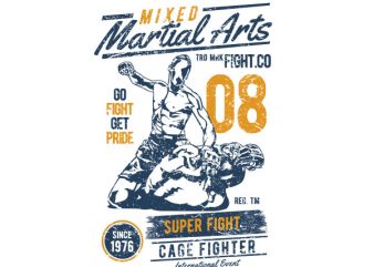 Mixed Martial Arts Graphic t-shirt design