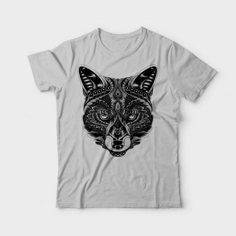 Fox Ornate t shirt design png