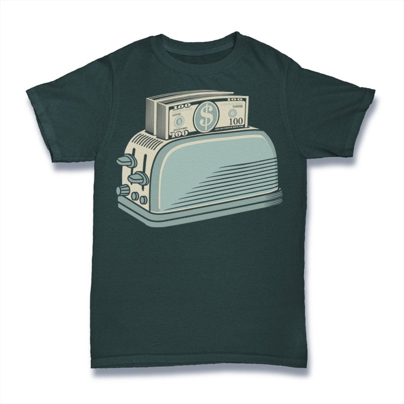 Money Toaster Tshirt Design buy t shirt design