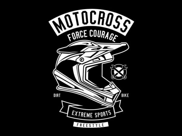Motocross force courage tshirt design