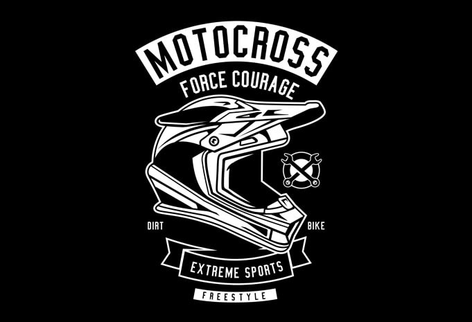 Motocross Force Courage Tshirt Design - Buy t-shirt designs