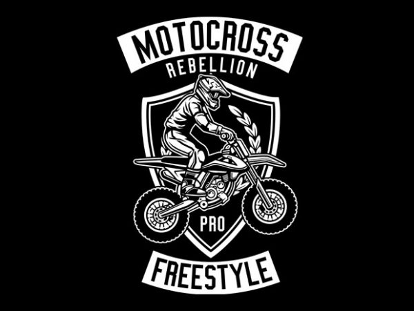 Motocross rebellion tshirt design