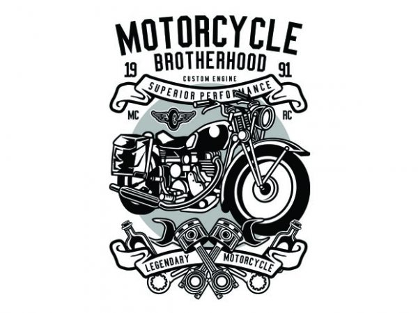 Motorcycle brotherhood tshirt design