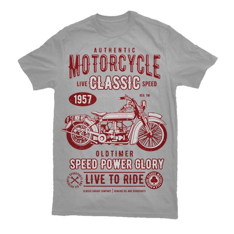 Motorcycle Classic Graphic t-shirt design tshirt designs for merch by amazon