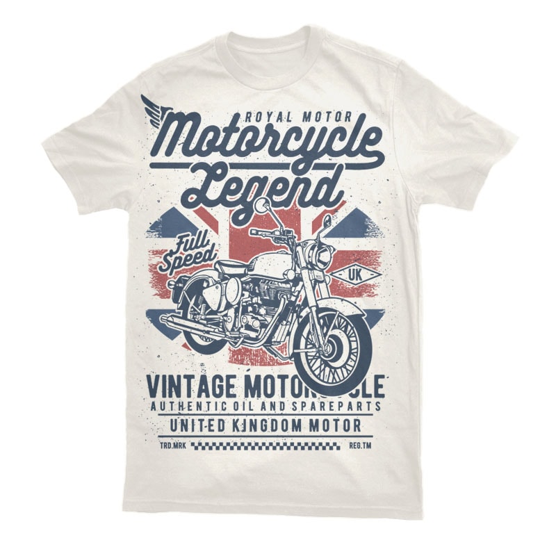 Motorcycle Legend Vector t-shirt design tshirt designs for merch by amazon