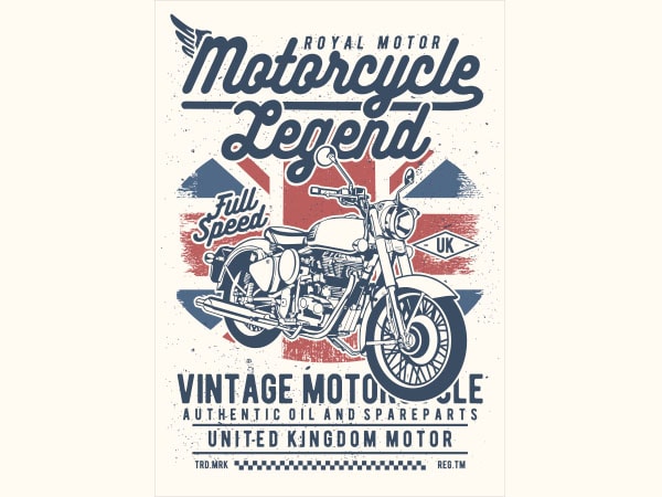 Motorcycle legend vector t-shirt design