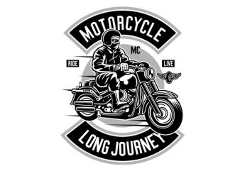 Motorcycle Long Journey Tshirt Design