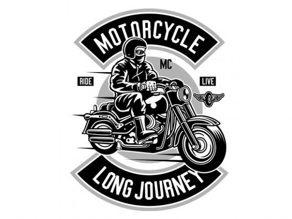 Motorcycle long journey tshirt design