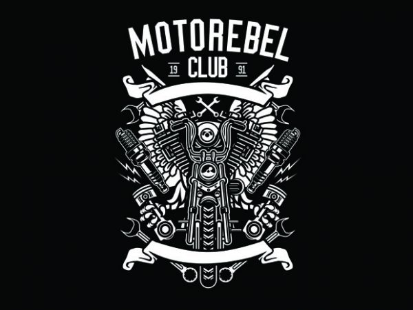 Motorebel club tshirt design