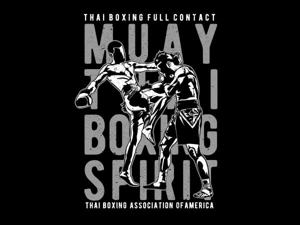 Muay thai vector t-shirt design