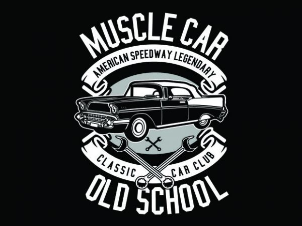 Muscle car tshirt design
