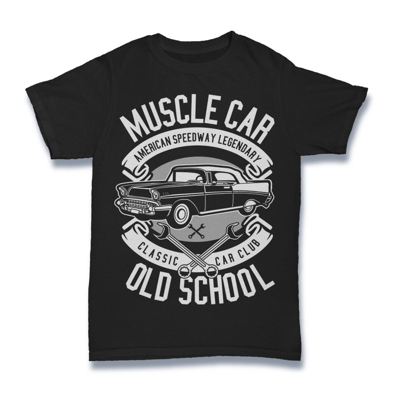 Muscle Car Tshirt Design t shirt design graphic