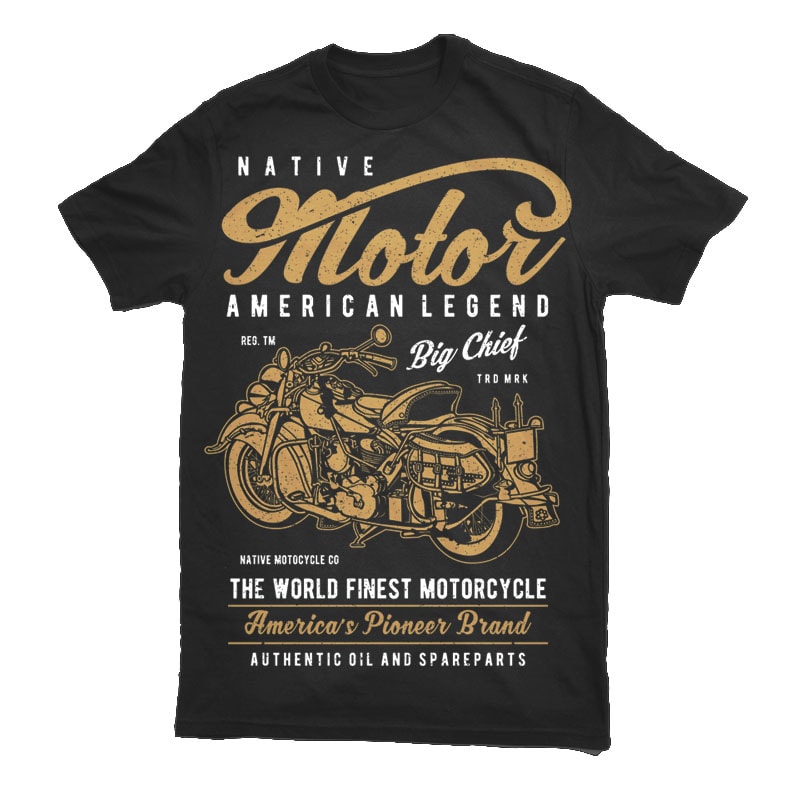 Native Motorcycle Vector t-shirt design tshirt designs for merch by amazon