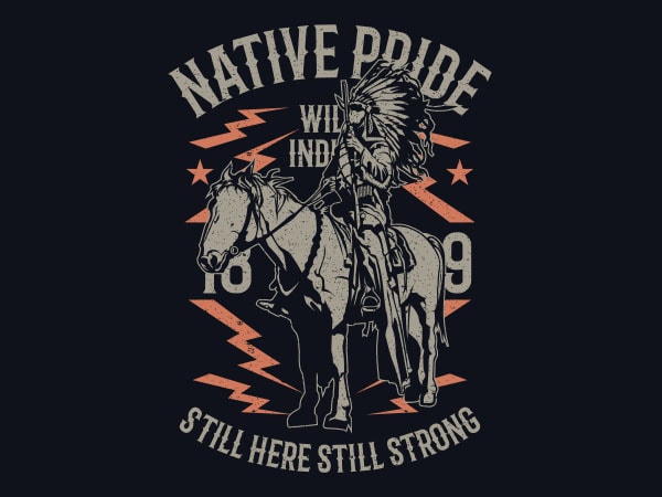 Native pride vector t-shirt design