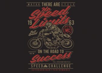 No Speed Limits Graphic t-shirt design