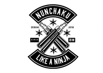 Nunchaku Tshirt Design
