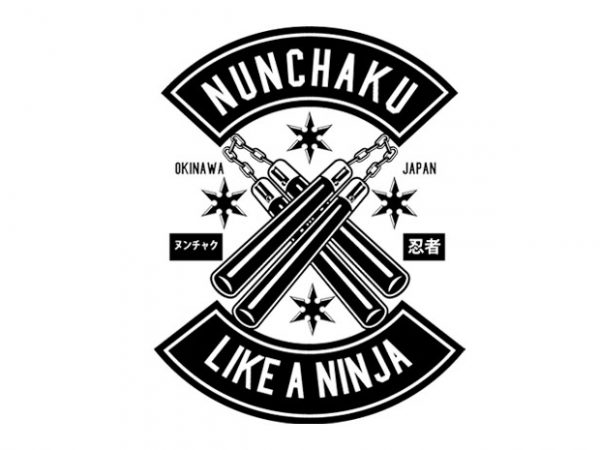 Nunchaku tshirt design