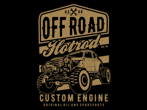 Offroad hotrod vector t-shirt design