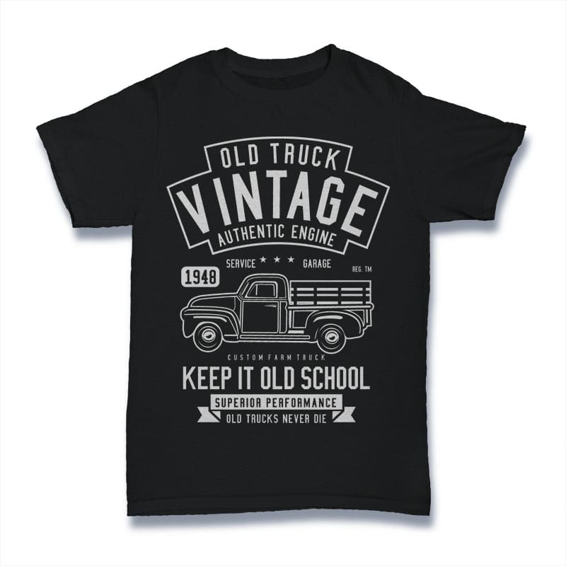 Old Truck Vintage tshirt design for sale