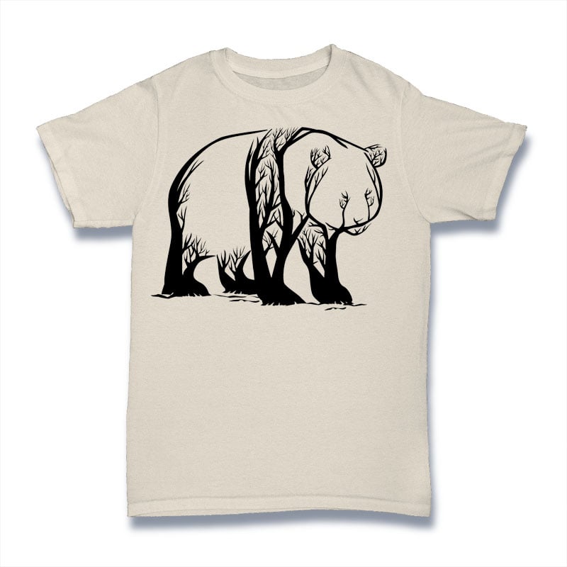 Panda Trees Tshirt Design buy t shirt design