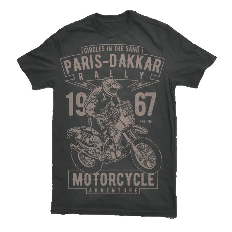 Paris Dakkar Rally Motorcycle Vector t-shirt design buy tshirt design