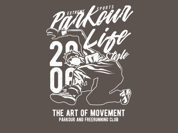 Parkour life style vector t-shirt design