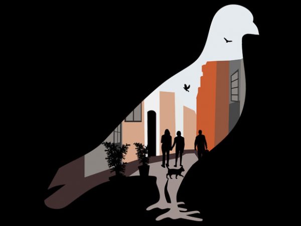 Pigeon tshirt design