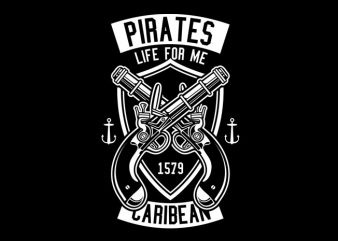 Pirates Caribean Tshirt Design