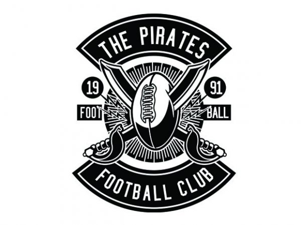 Pirates football tshirt design