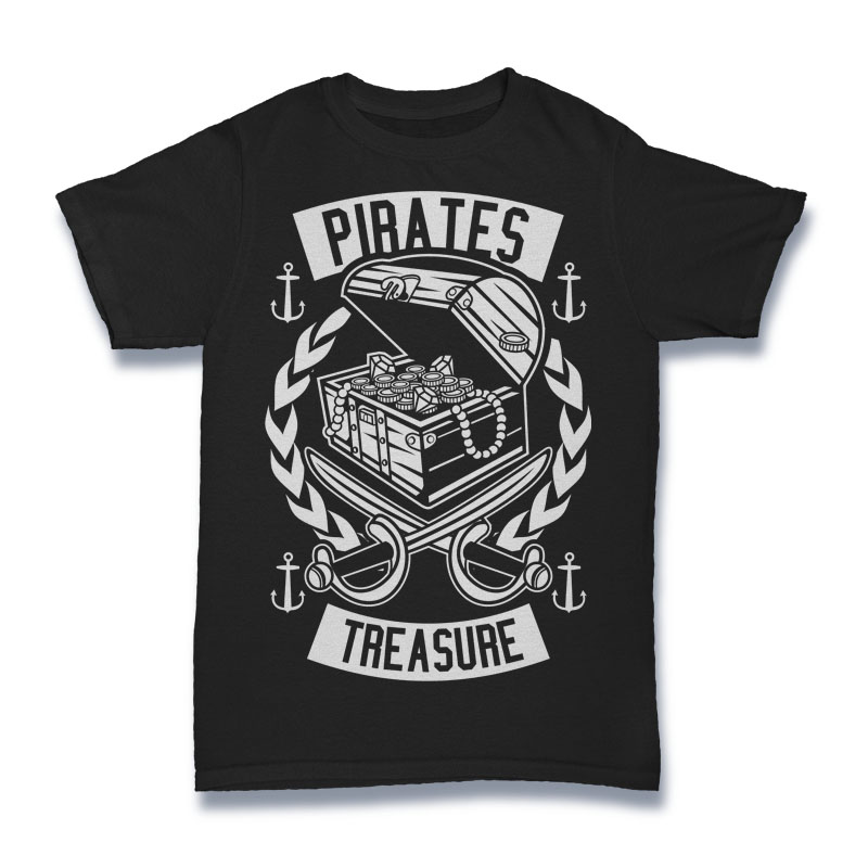 Pirates Treasure t shirt design graphic
