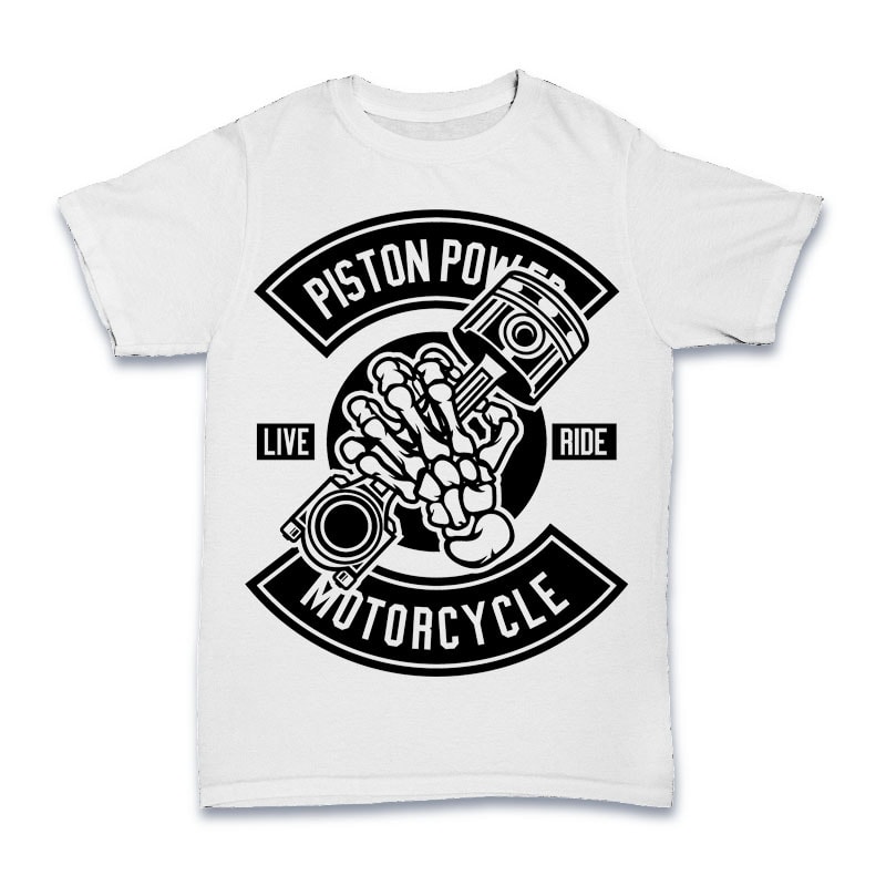 Piston Power Tshirt Design t shirt designs for print on demand