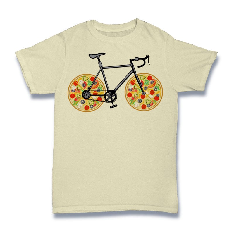 Pizza Bike Tshirt Design buy t shirt design