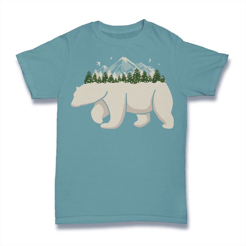 Polar Bear Tshirt Design tshirt factory