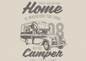 Retro Campers Vector t-shirt design