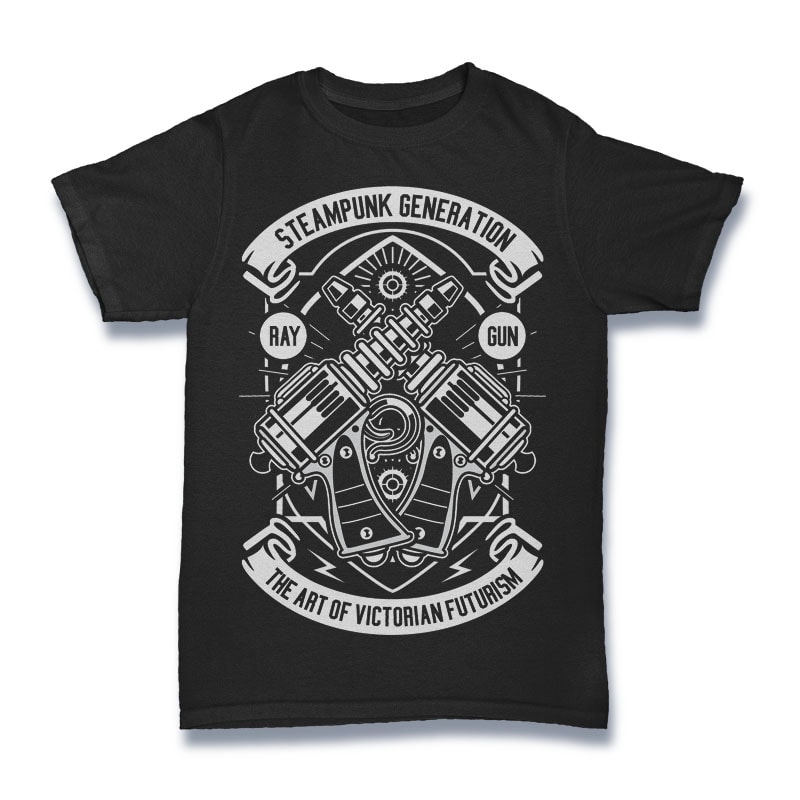 Retro Gun Tshirt Design t shirt designs for print on demand