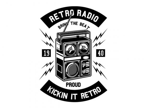 Retro radio tshirt design