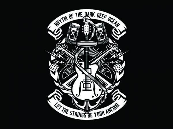 Rhtym of dark ocean tshirt design Rhtym of dark ocean tshirt design