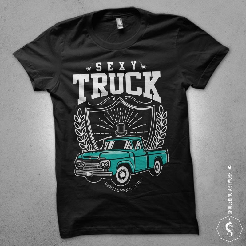 sexy truck Vector t-shirt design t shirt designs for printify