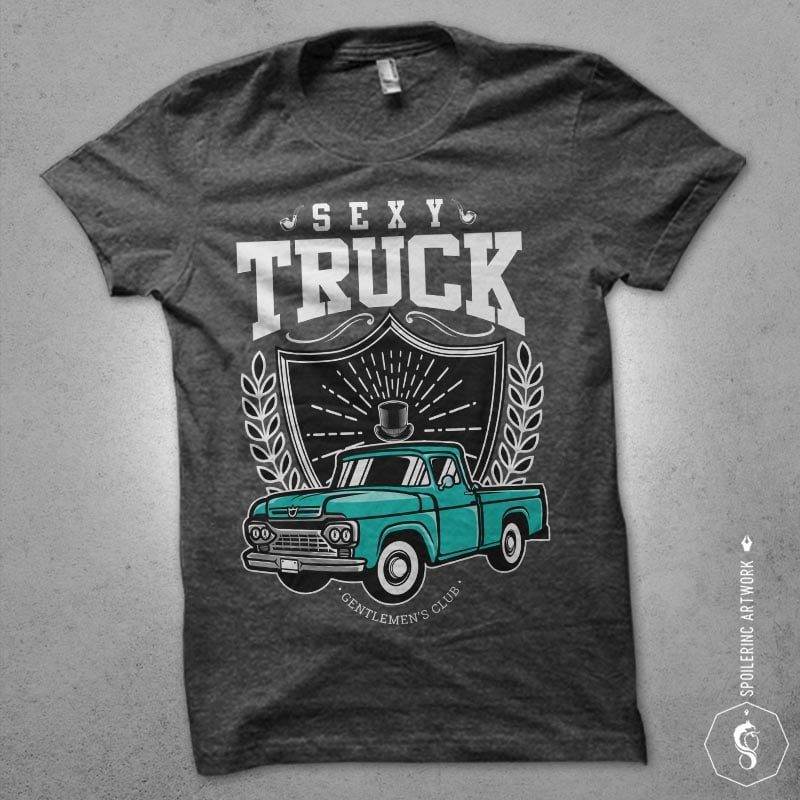 sexy truck Vector t-shirt design t shirt designs for printify