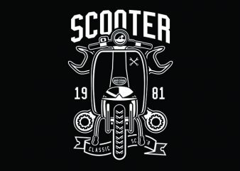 Scooter Classic Tshirt Design