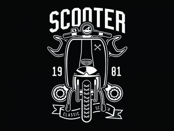 Scooter classic tshirt design