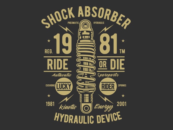 Shock absorber vector t-shirt design