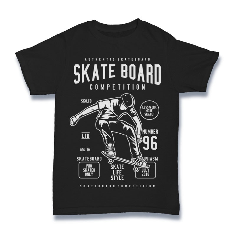 Skateboard Competition Tshirt Design tshirt designs for merch by amazon