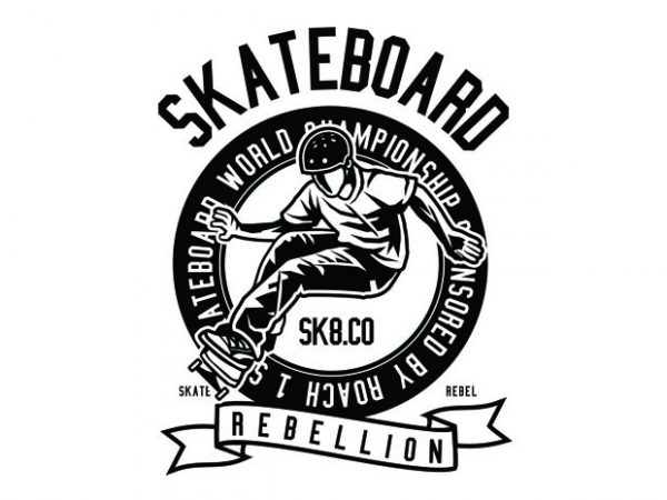 Skateboard rebellion tshirt design Skateboard rebellion tshirt design