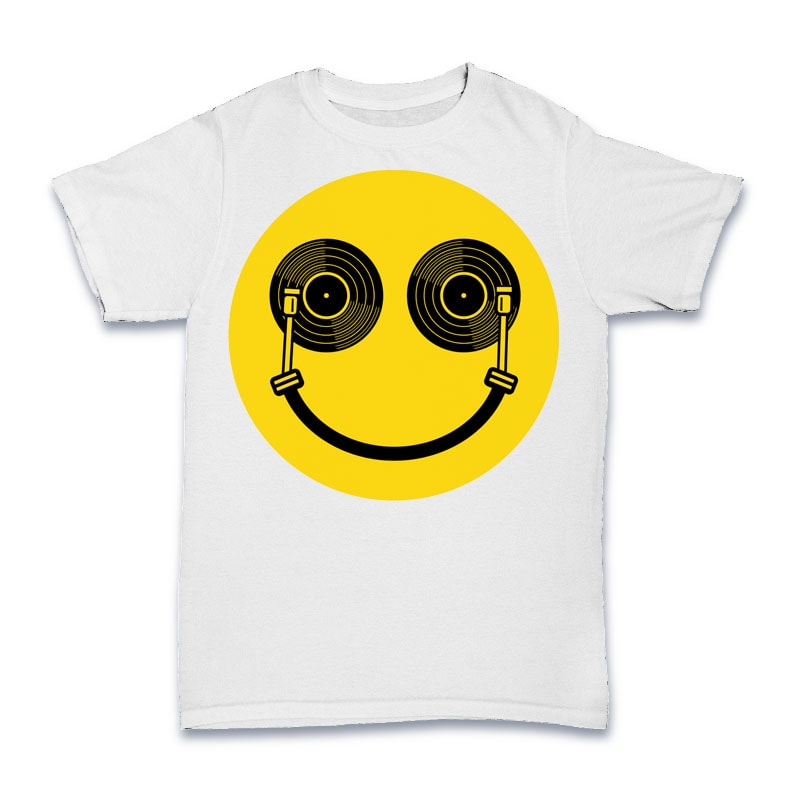 Smile DJ Tshirt Design tshirt designs for merch by amazon