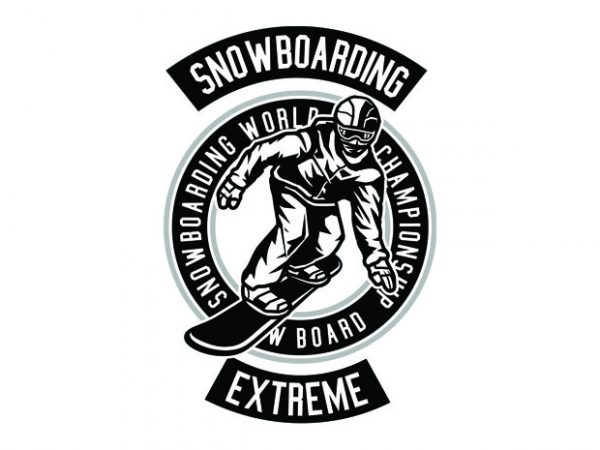 Snowboard tshirt design